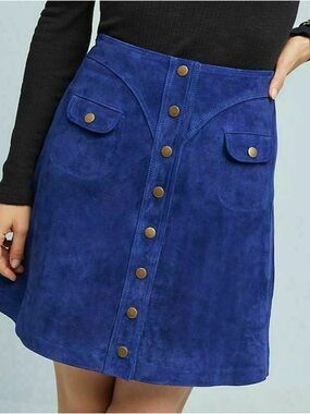 Anthropologie leather Skirt